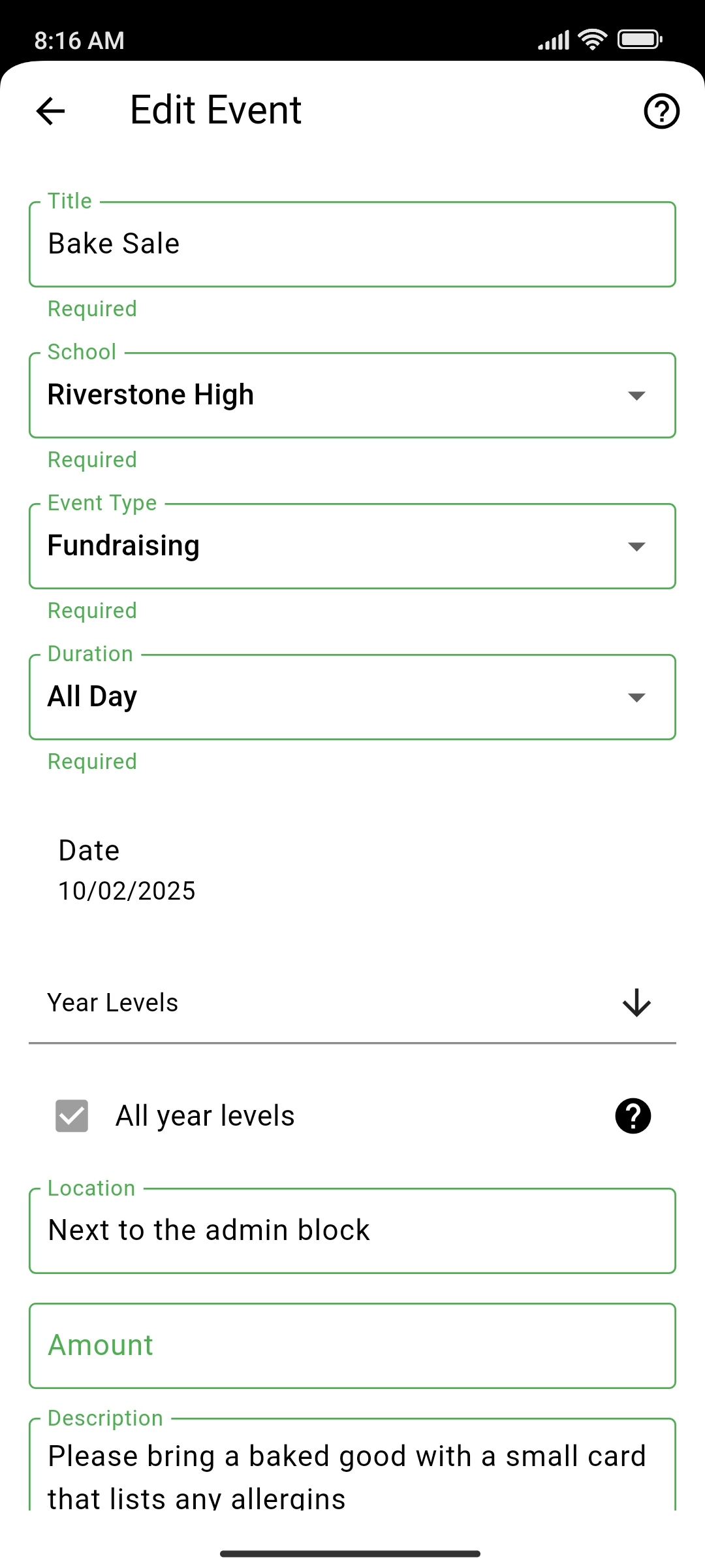 JuggleBoard Event Details