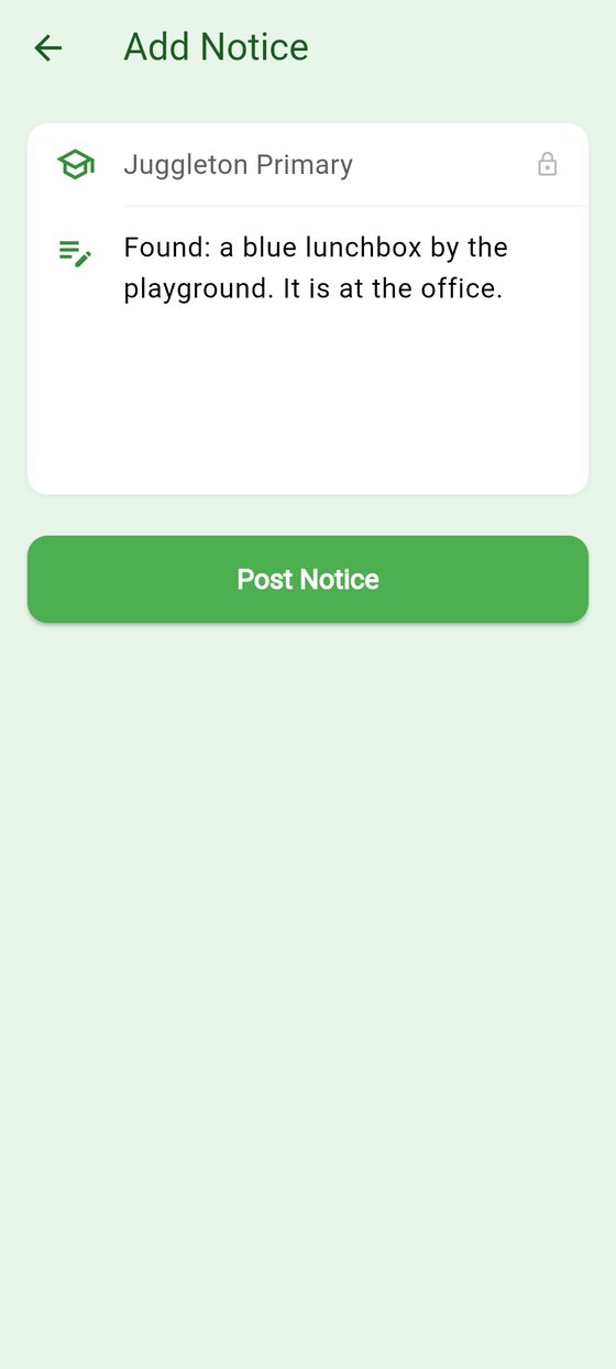 Posting a notice