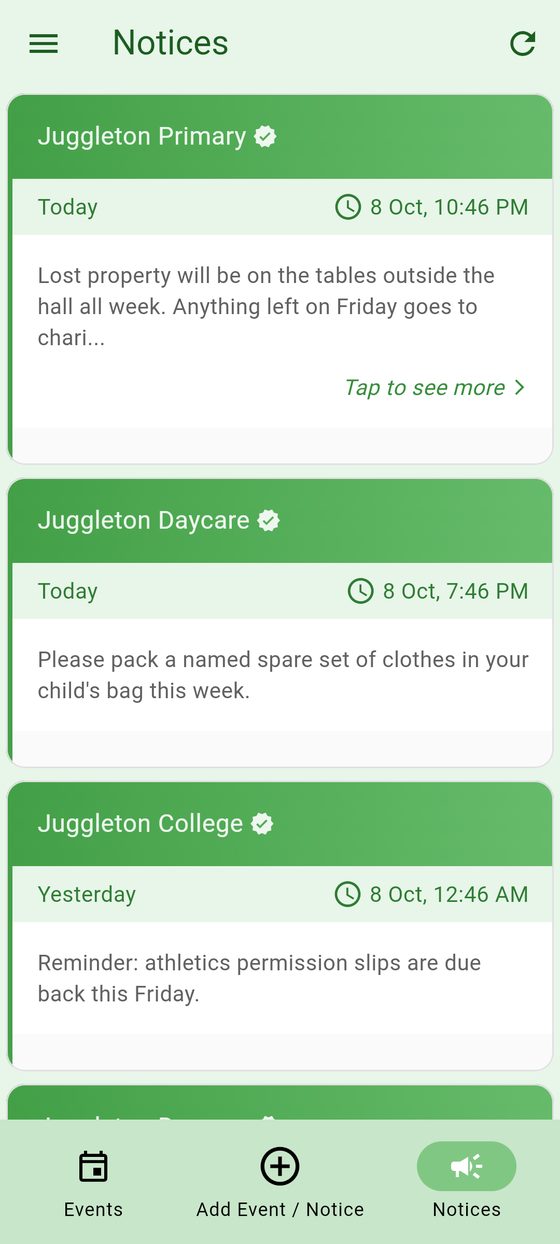 School notices